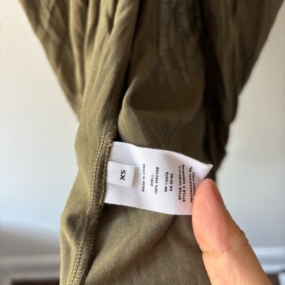 Helmut LANG Ruched Jersey Draped Skirt CUT OUT Army Naval Olive Green‎ NWT Sz XS - Picture 5 of 8